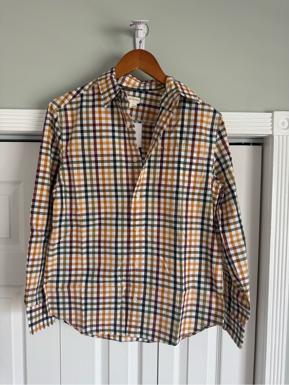 Crewcuts Plaid Button-Up Shirt – Size 14 – New with Tags